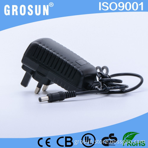 12V 2A UK Plug Charger 24W Wall Charger Plug Charger AC DC Power Adapter with CE FCC UL